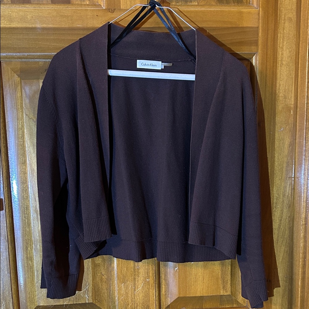 Calvin Klein Women's Dark Brown Cardigan